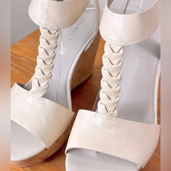 Franco Sarto Serenity Leather Wedge Sandals - Picture 10 of 14
